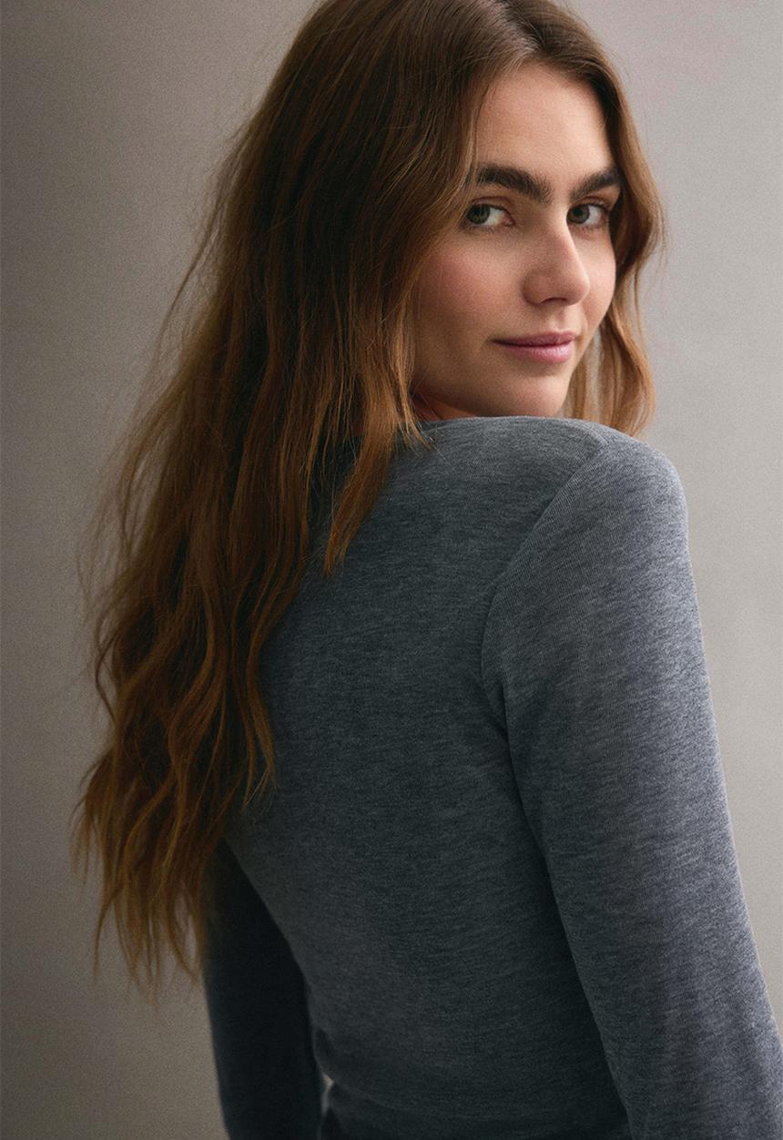 H&M - Sheer cardigan - dark grey marl