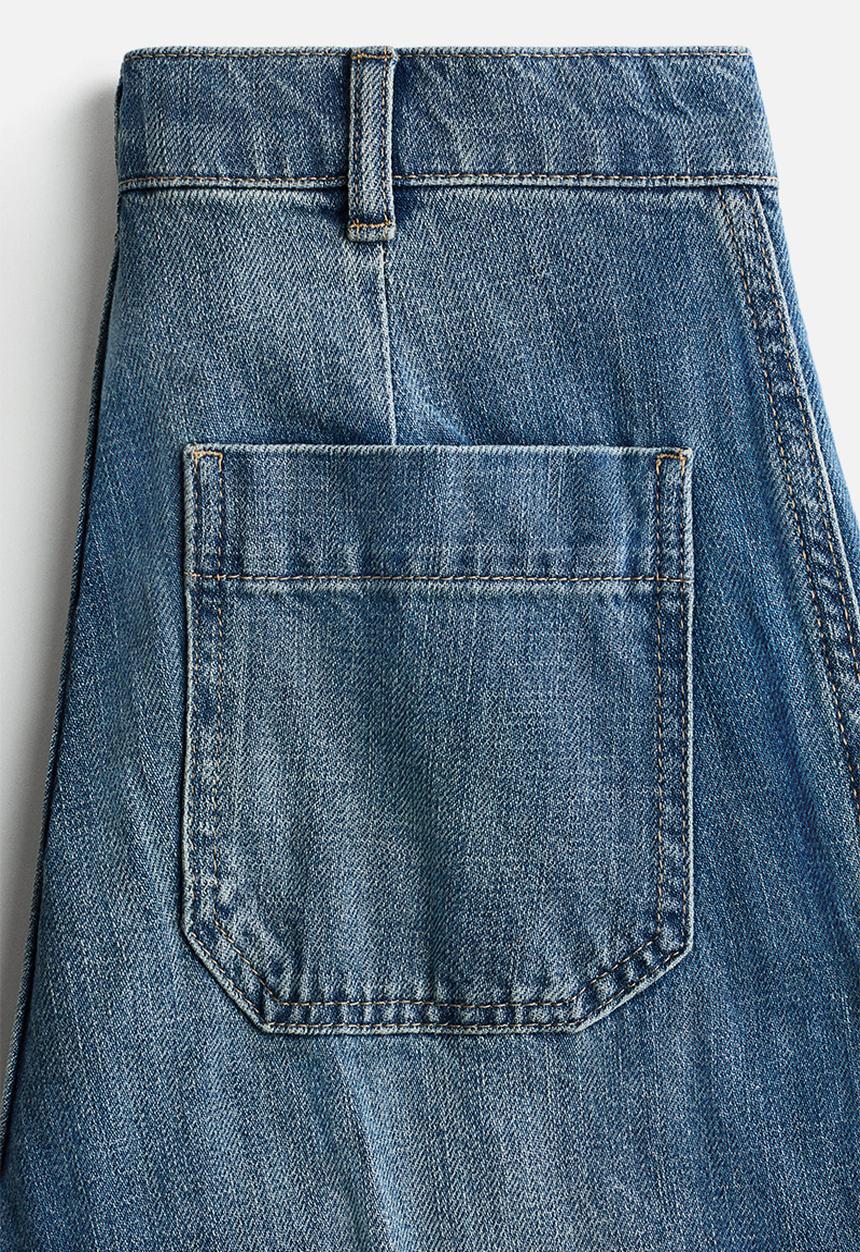 H&M - Straight high waist jeans - denim blue