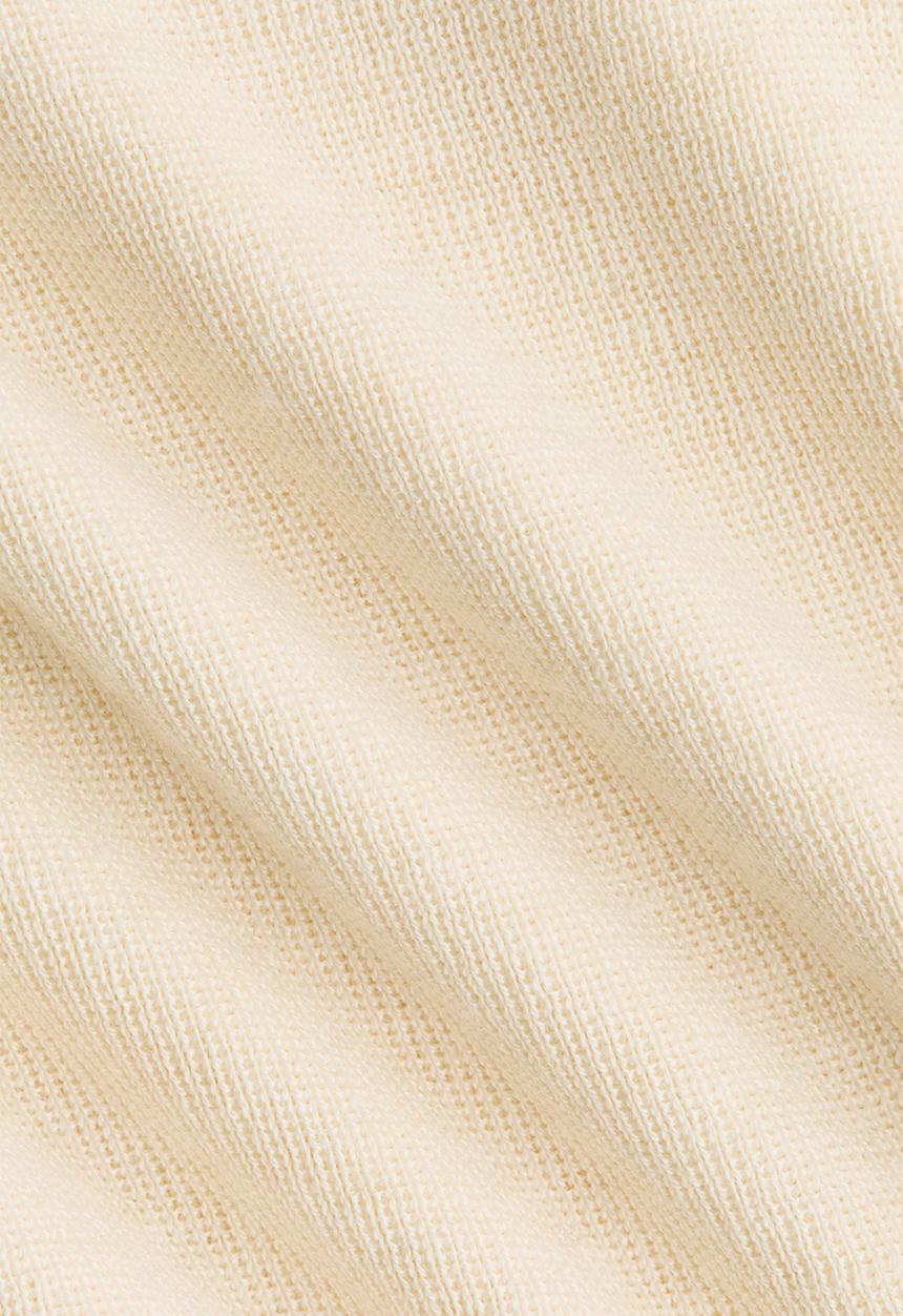 H&M - Rib-knit T-shirt - cream