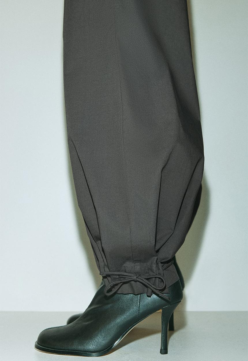 H&M - Balloon-leg poplin trousers - dark grey