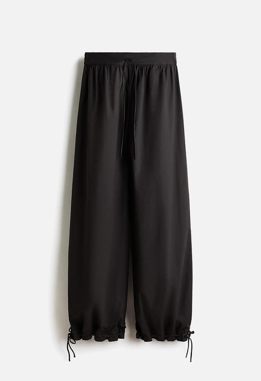 H&M - Balloon-leg poplin trousers - dark grey