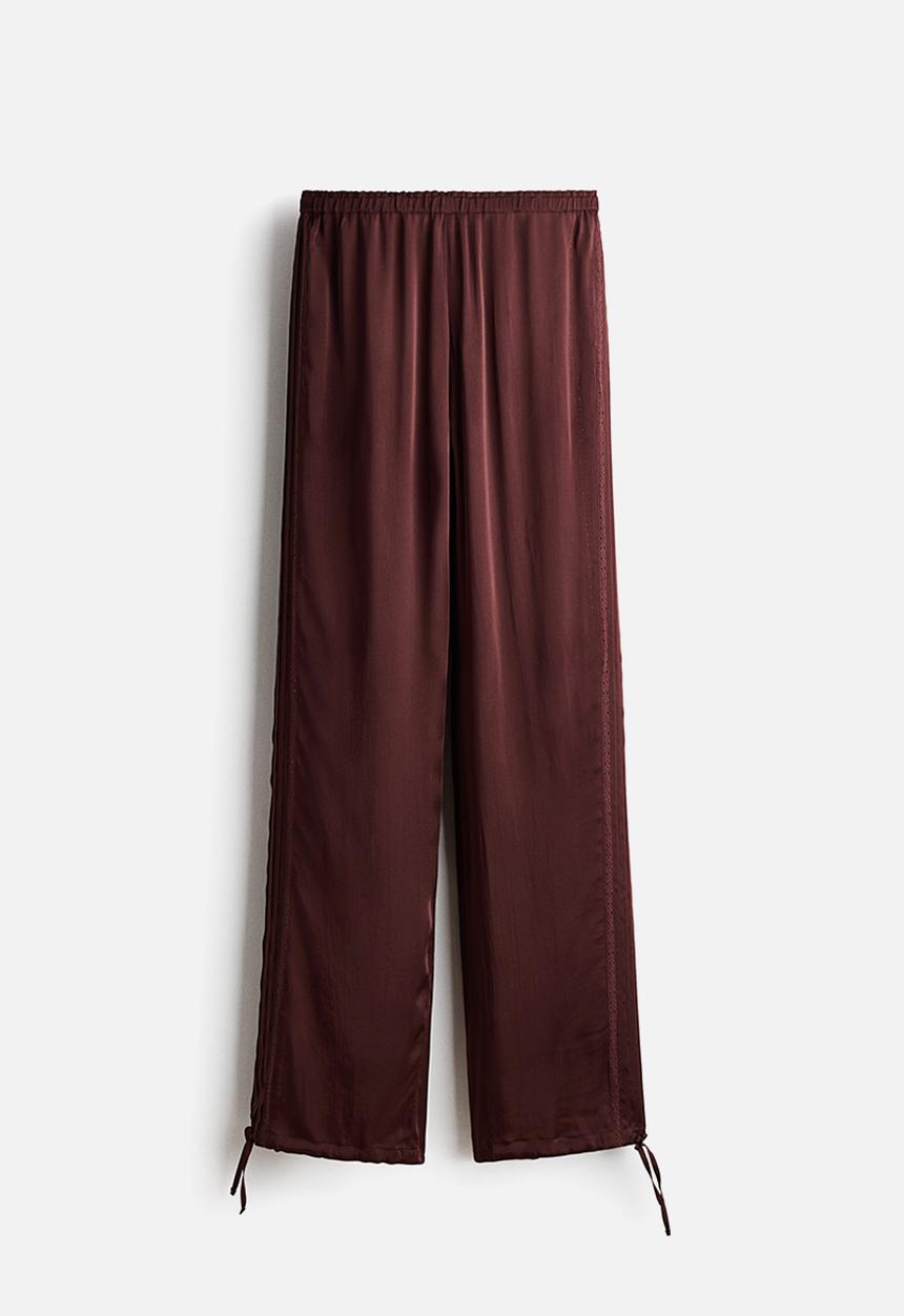 H&M - Viscose satin trousers - brown