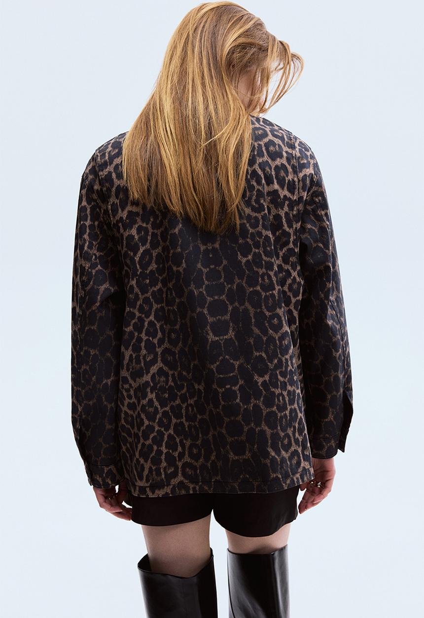 H&M - Twill jacket - brown/leopard print