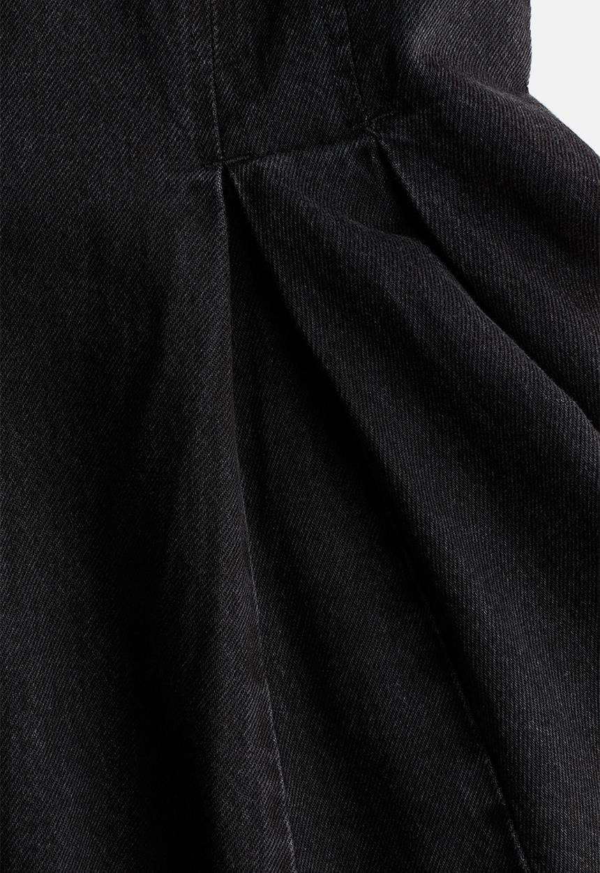 H&M - Flared-skirt denim dress - washed black