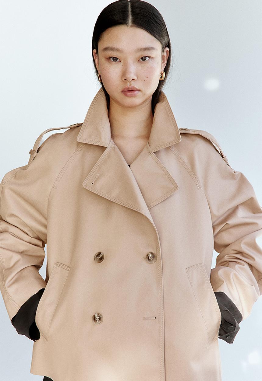 H&M - Short trench coat - beige
