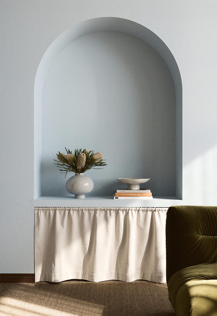 H&M - Large stoneware vase - light dusty blue