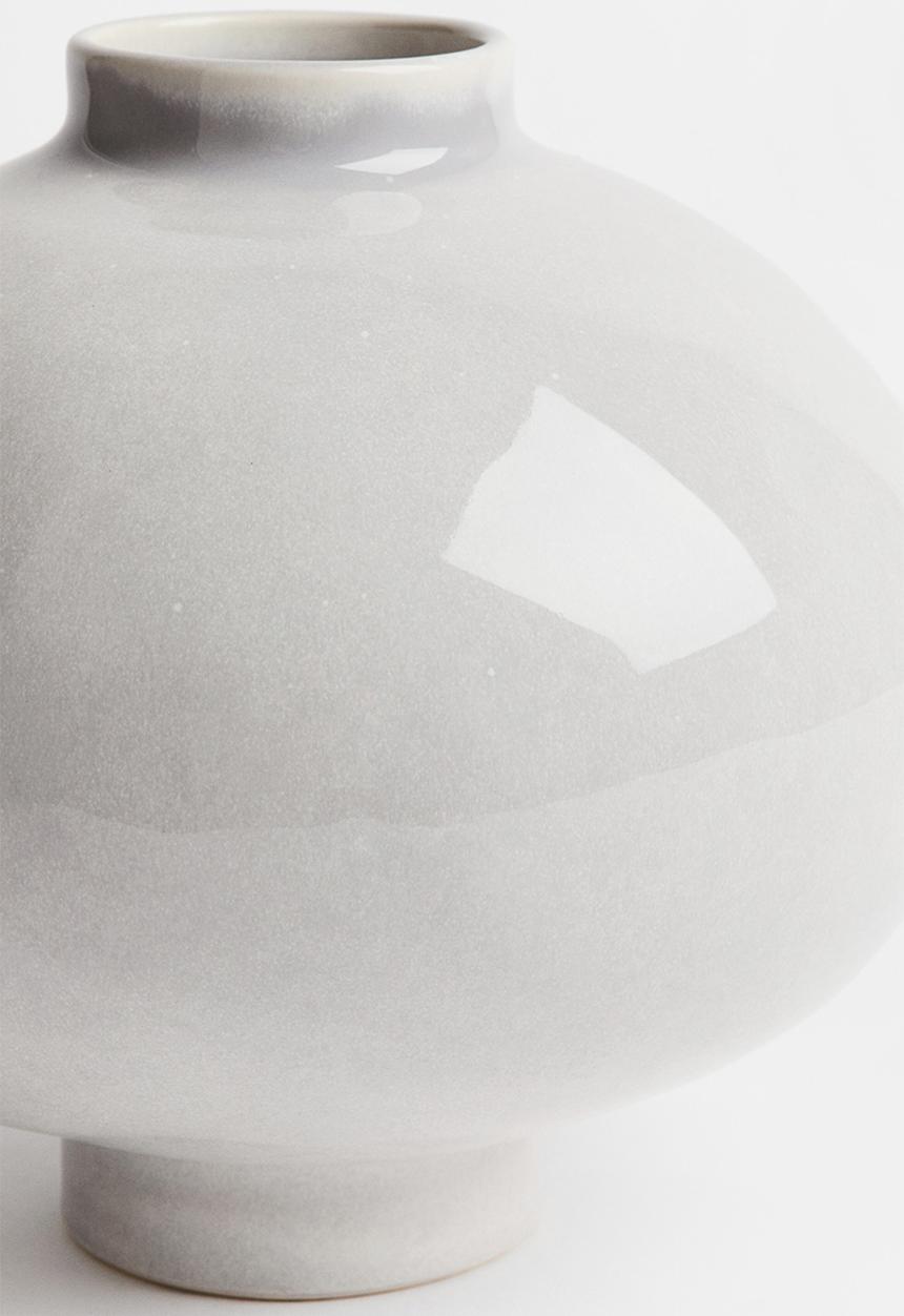 H&M - Large stoneware vase - light dusty blue
