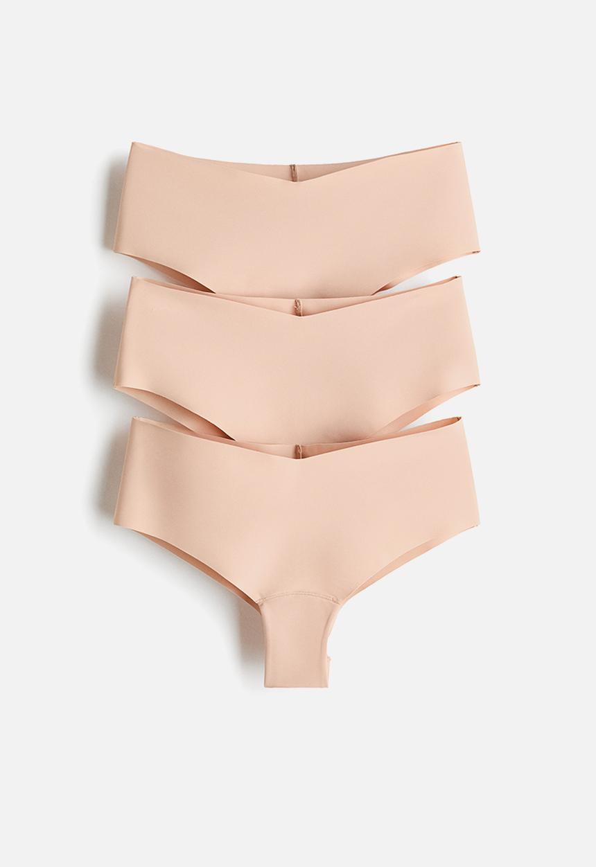 H&M - 3-pack invisible hipster briefs with lycra? - light beige