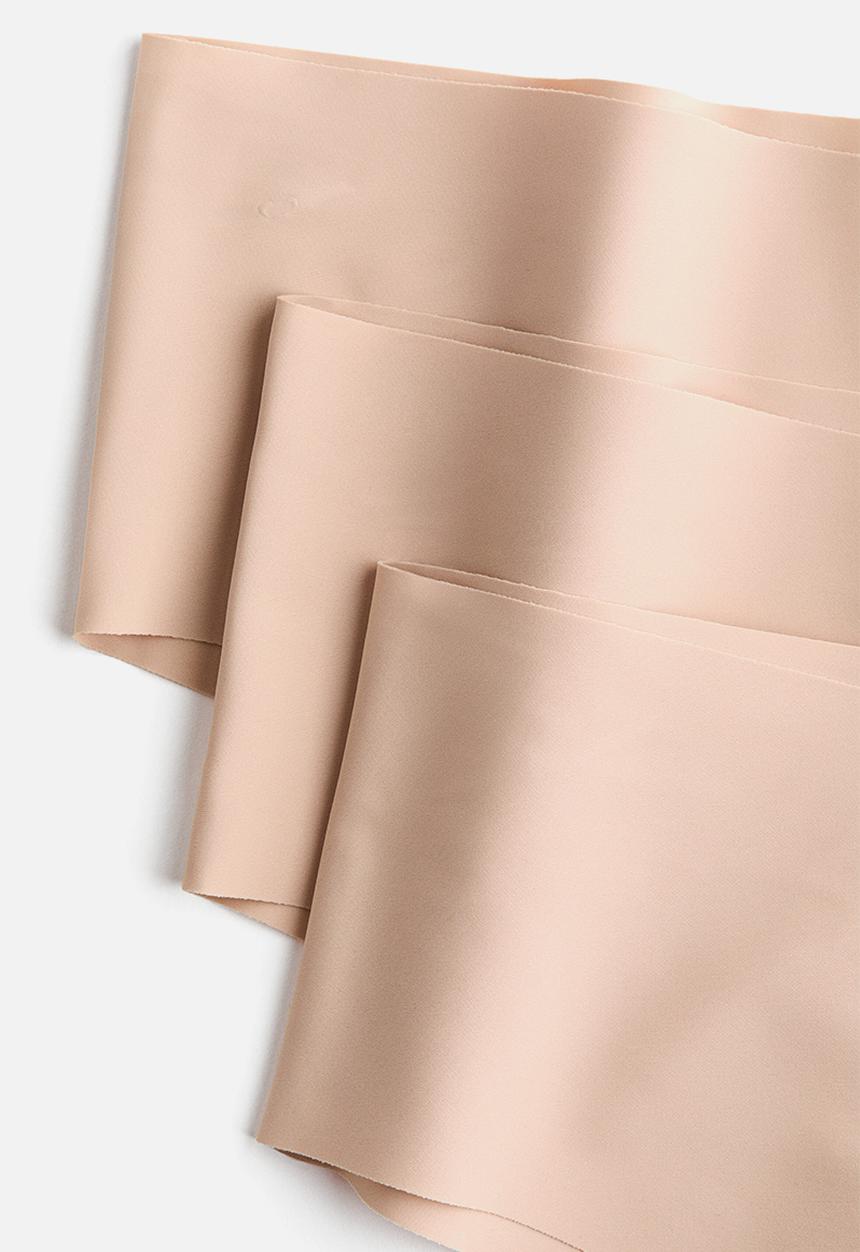 H&M - 3-pack invisible hipster briefs with lycra? - light beige