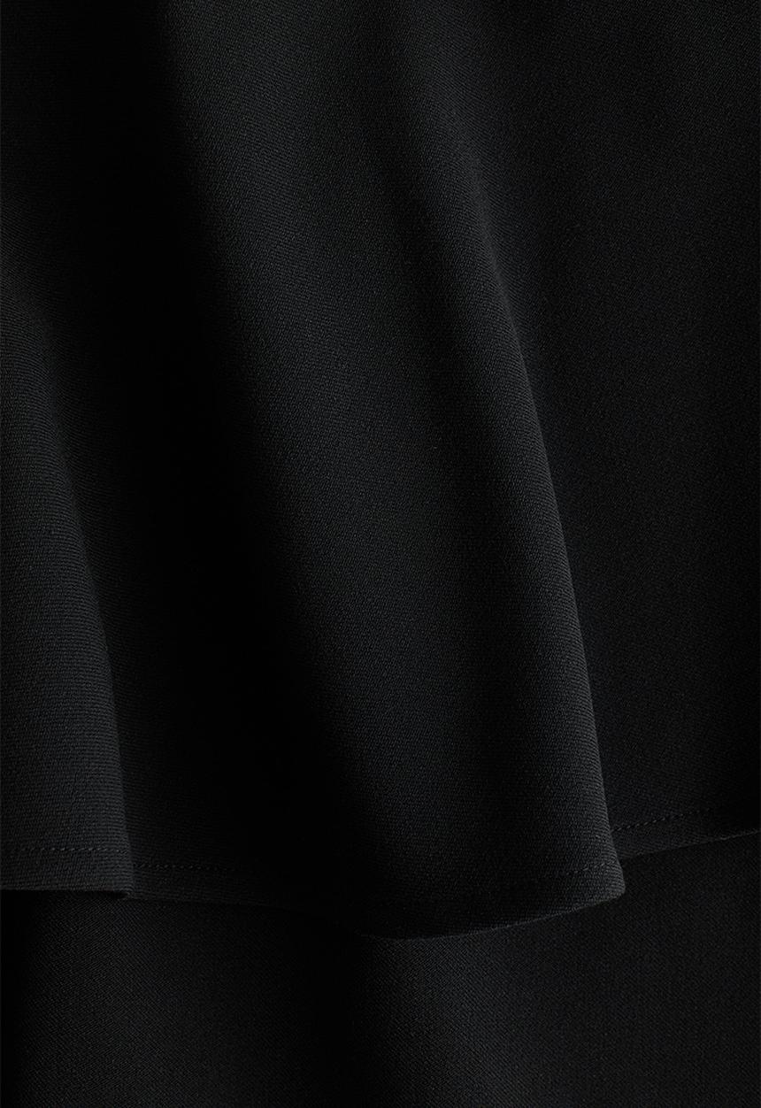 H&M - Skirt-layered barrel-leg trousers - black