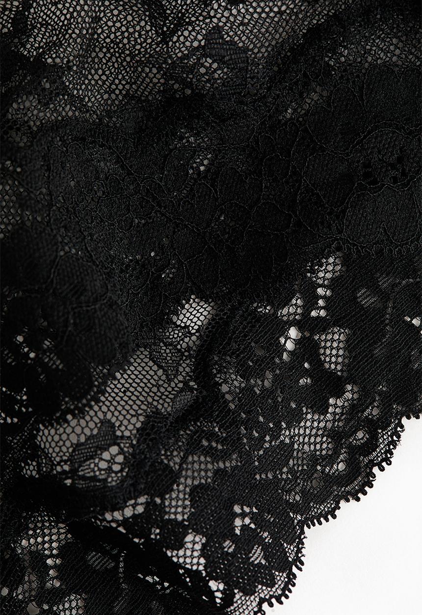 H&M - 2-pack lace hipster briefs - black