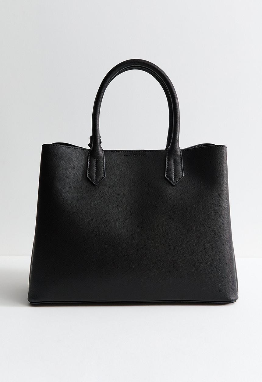 New Look - Annie Belted Saffiano - Black
