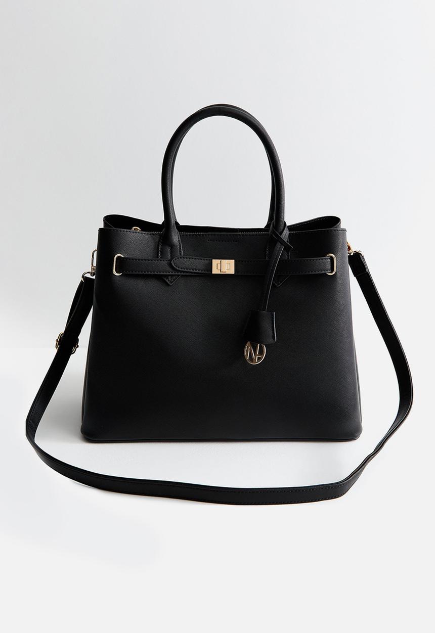 New Look - Annie Belted Saffiano - Black