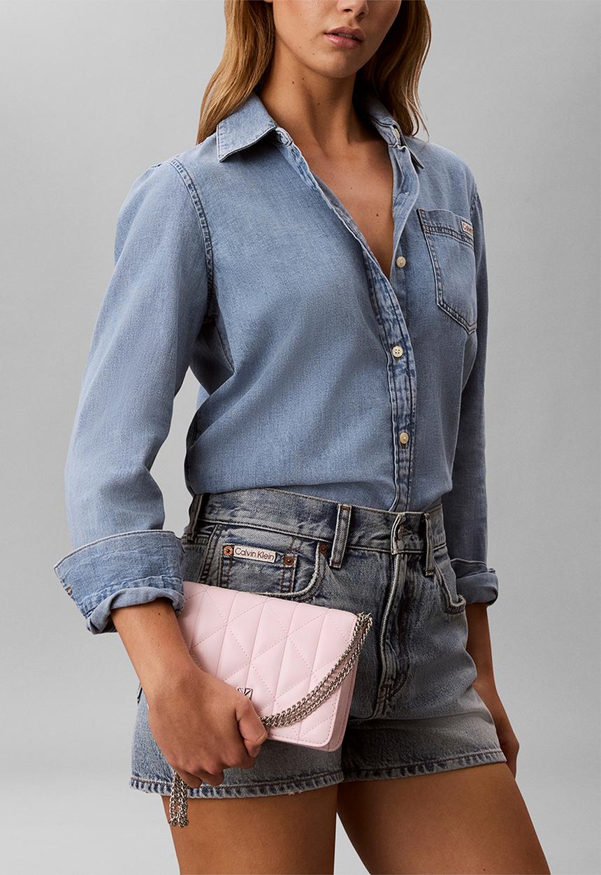 Calvin Klein - Quilted mini chain bag -cradle pink