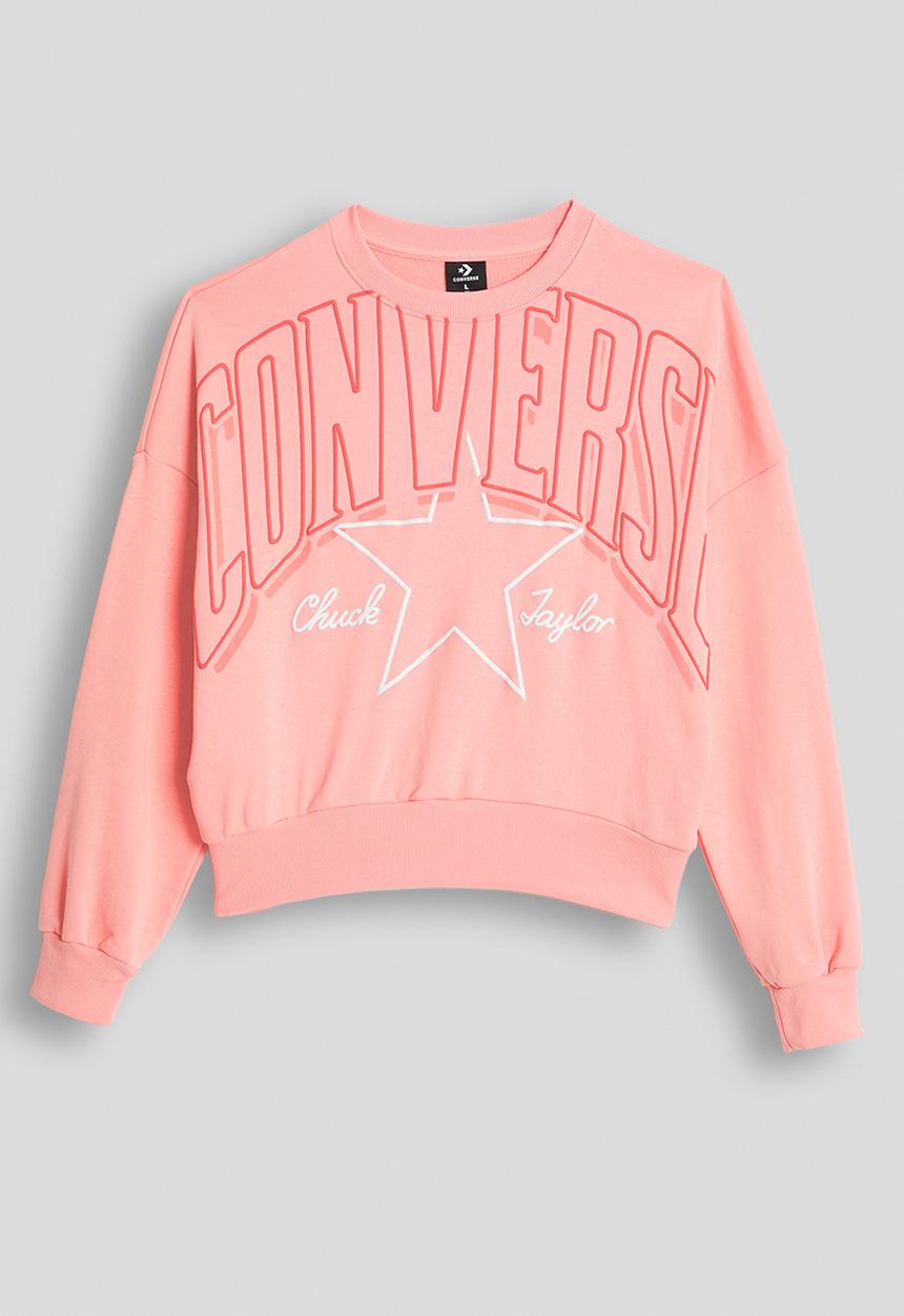 Converse - Cnvg Relaxed Boxy Graphic Crew - Ok Bloomer