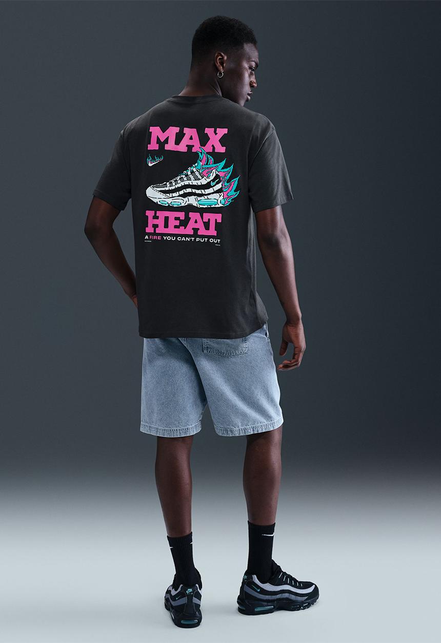 Nike -  NSW Air Max 95 "Max Heat" Max90 T-Shirt - Anthracite/Charcoal/Grey