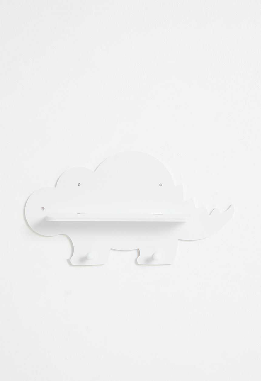 Pop Candy - Dino-shaped floating shelf - white
