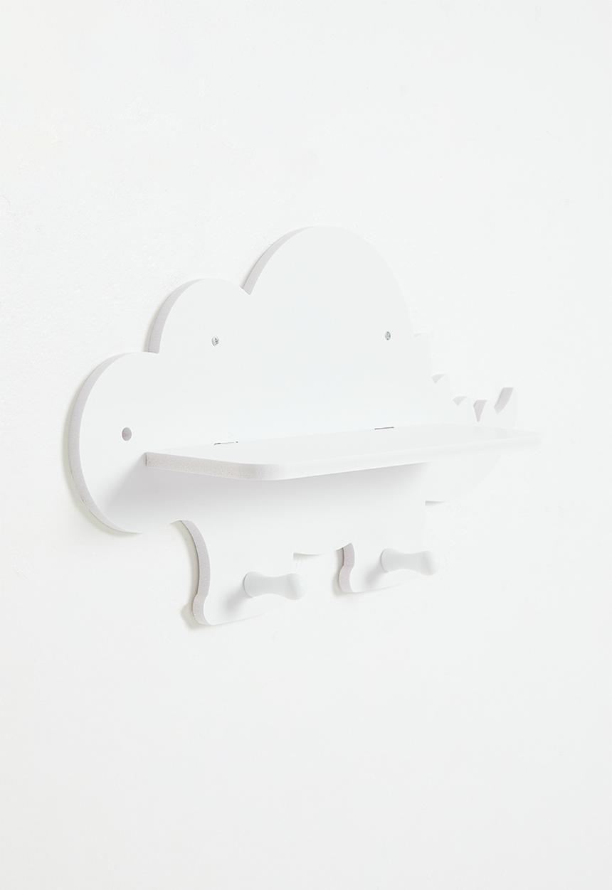 Pop Candy - Dino-shaped floating shelf - white