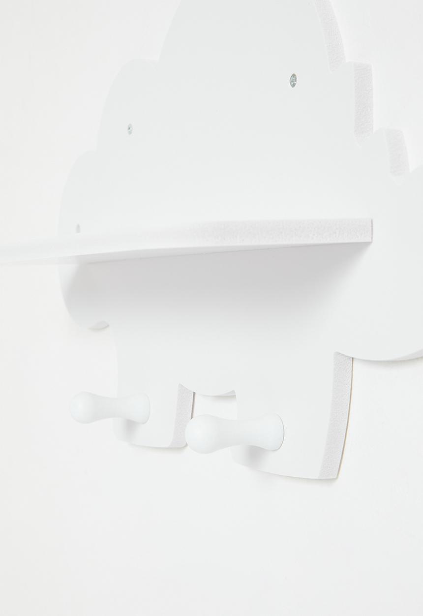 Pop Candy - Dino-shaped floating shelf - white