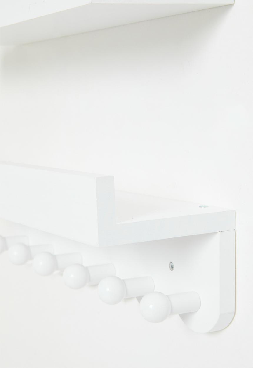 Pop Candy - Scalloped wall shelf - white