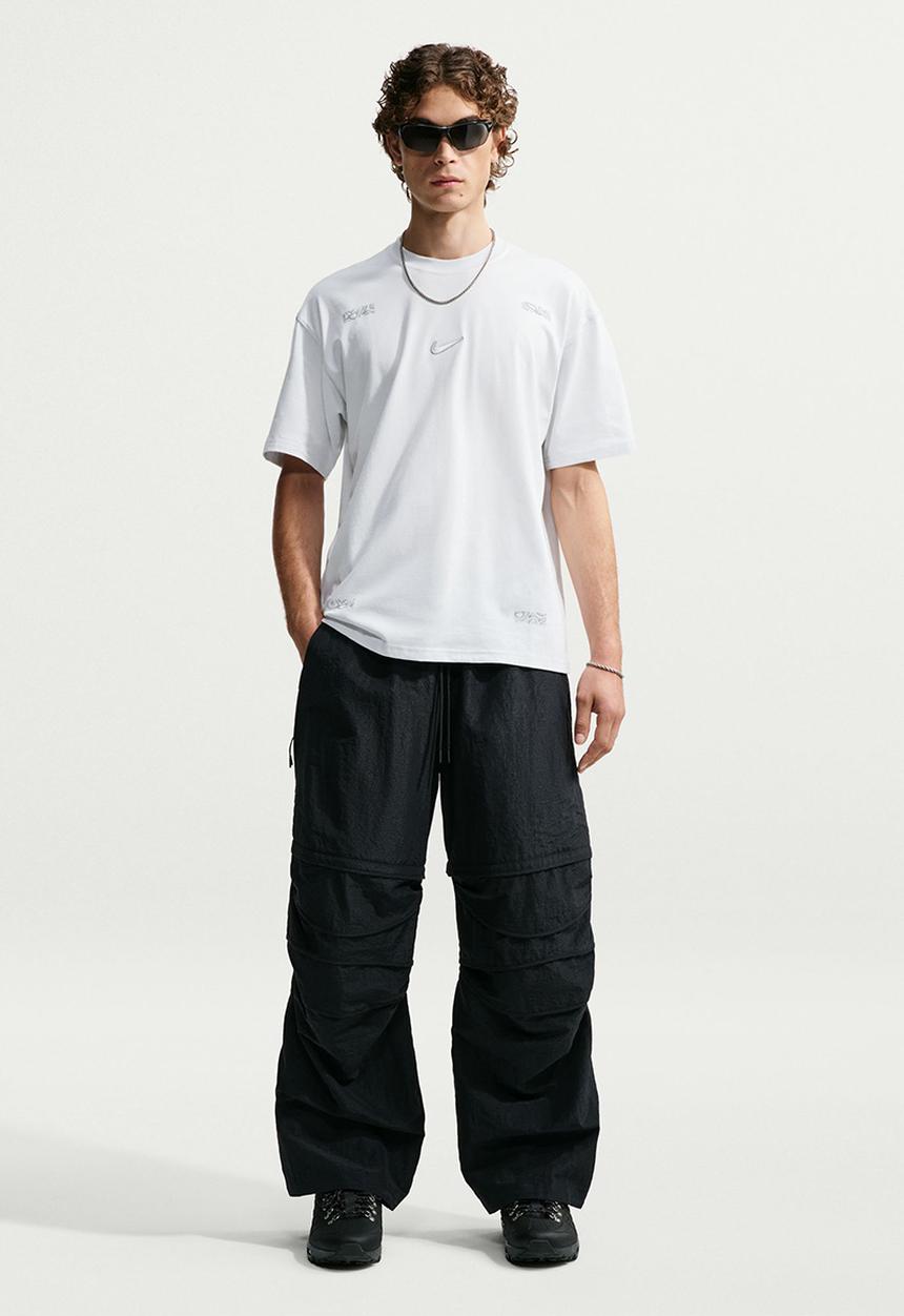 Nike -  "Reflective Shox" Loose Fit  T-Shirt - Off-White / White