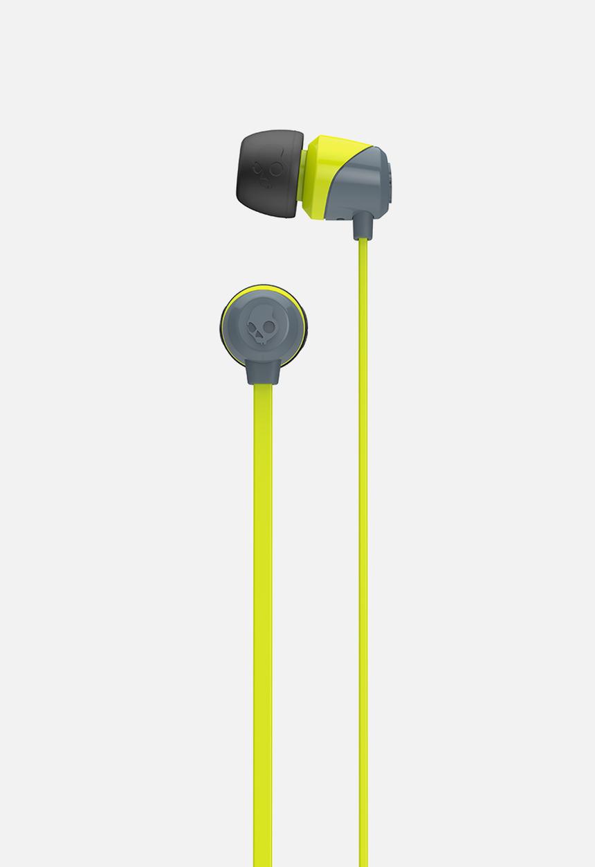 Skullcandy - JIB in-ear w/o mic - grey/hot lime