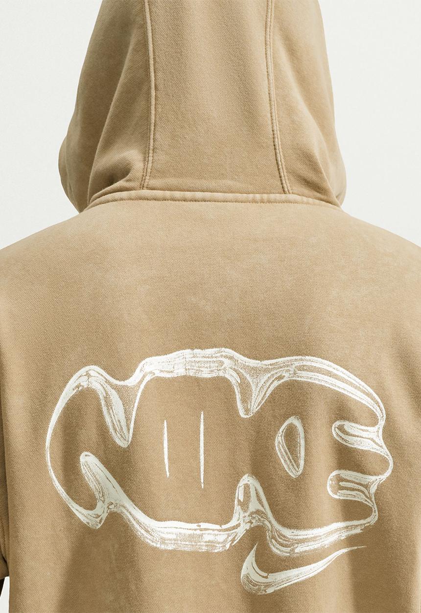 Nike - NSW Graphics Full-Zip Hoodie- Beige