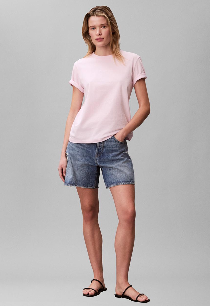 Calvin Klein - Ss multi logo classic tee - cradle pink