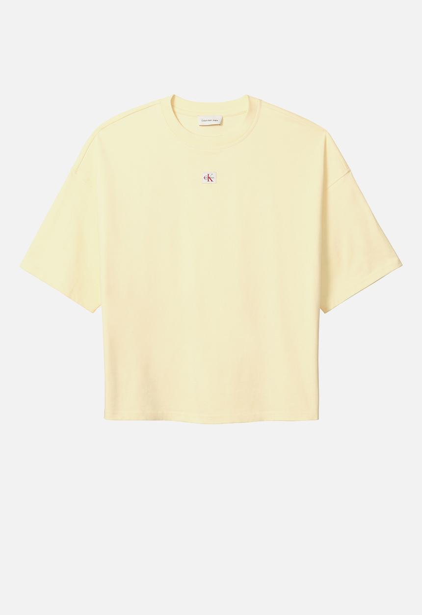 Calvin Klein - Ss woven label oversized tee - pear sorbet