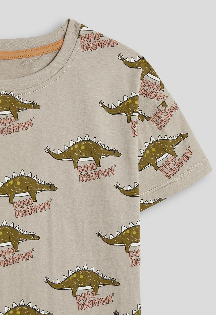 Pop Candy - Dino aop set - dark khaki