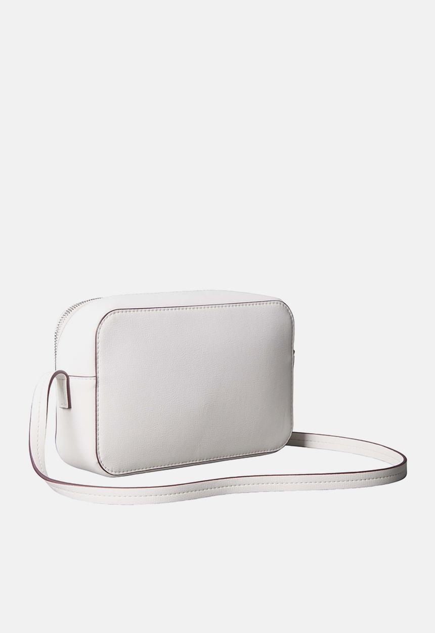 Calvin Klein - Foil logo elongated camera bag -white alyssum