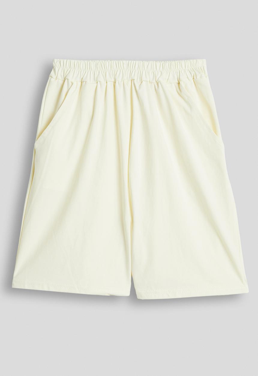 Pop Candy - Crew neck tee with shorts - black stripes/cream