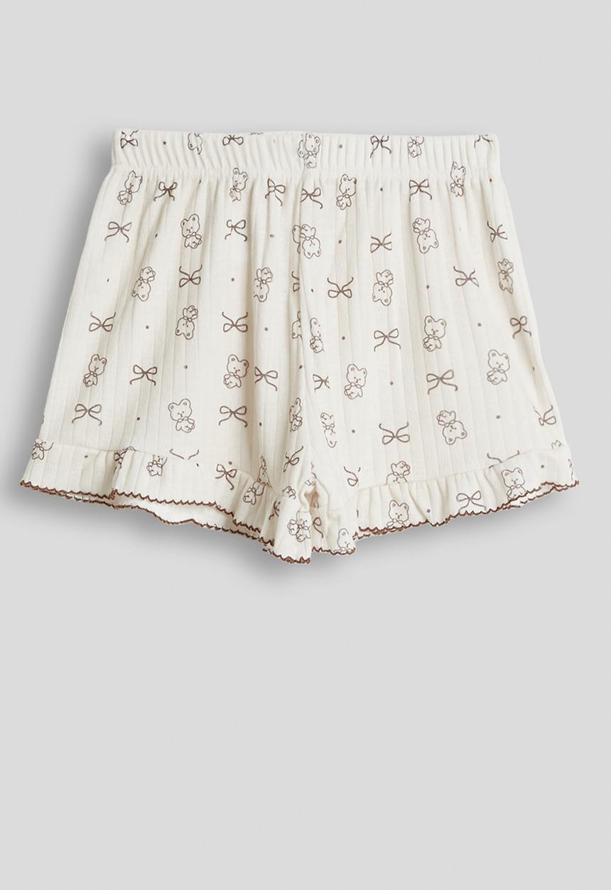 Pop Candy - Aop cami and shorts pj set - white