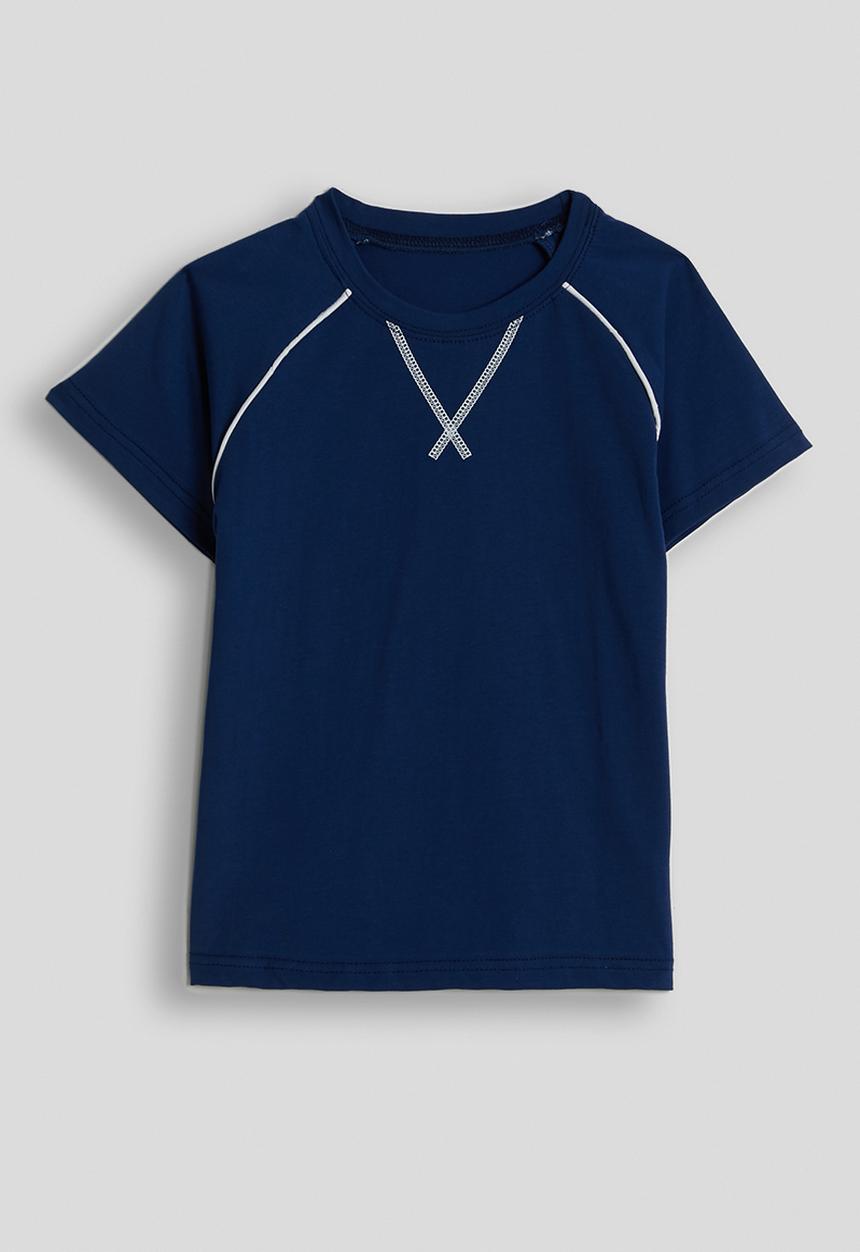 Pop Candy - Coverstitch tee & shorts - dark navy