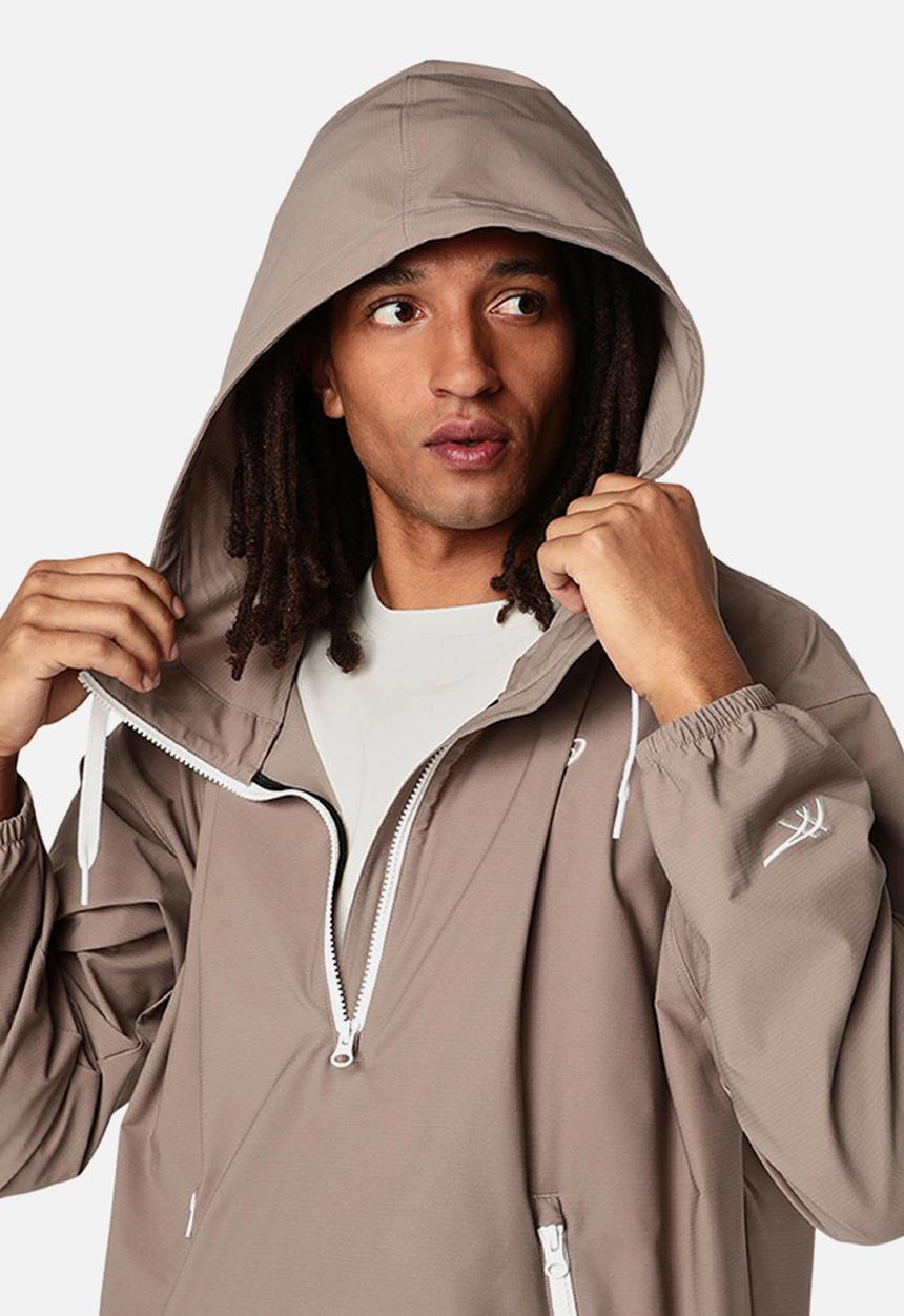 ASICS - Heritage Double Weave Relaxed Anorak- Taupe Grey