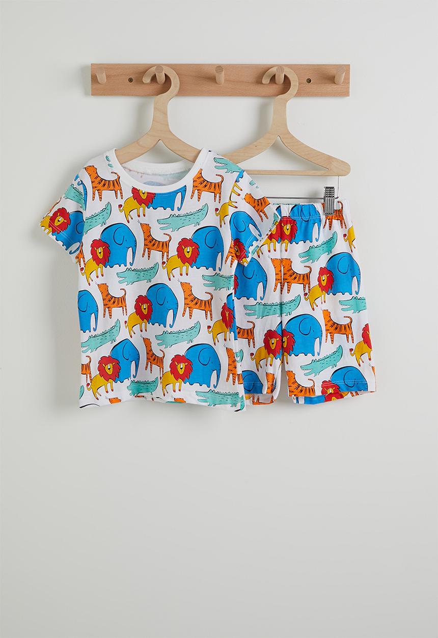 Pop Candy - Aop tee and shorts - white