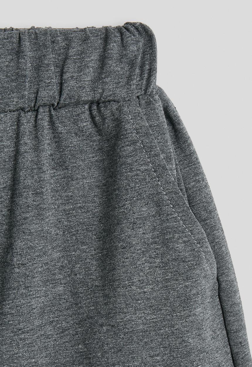 Pop Candy - Crew neck tee & shorts - black stripes & grey