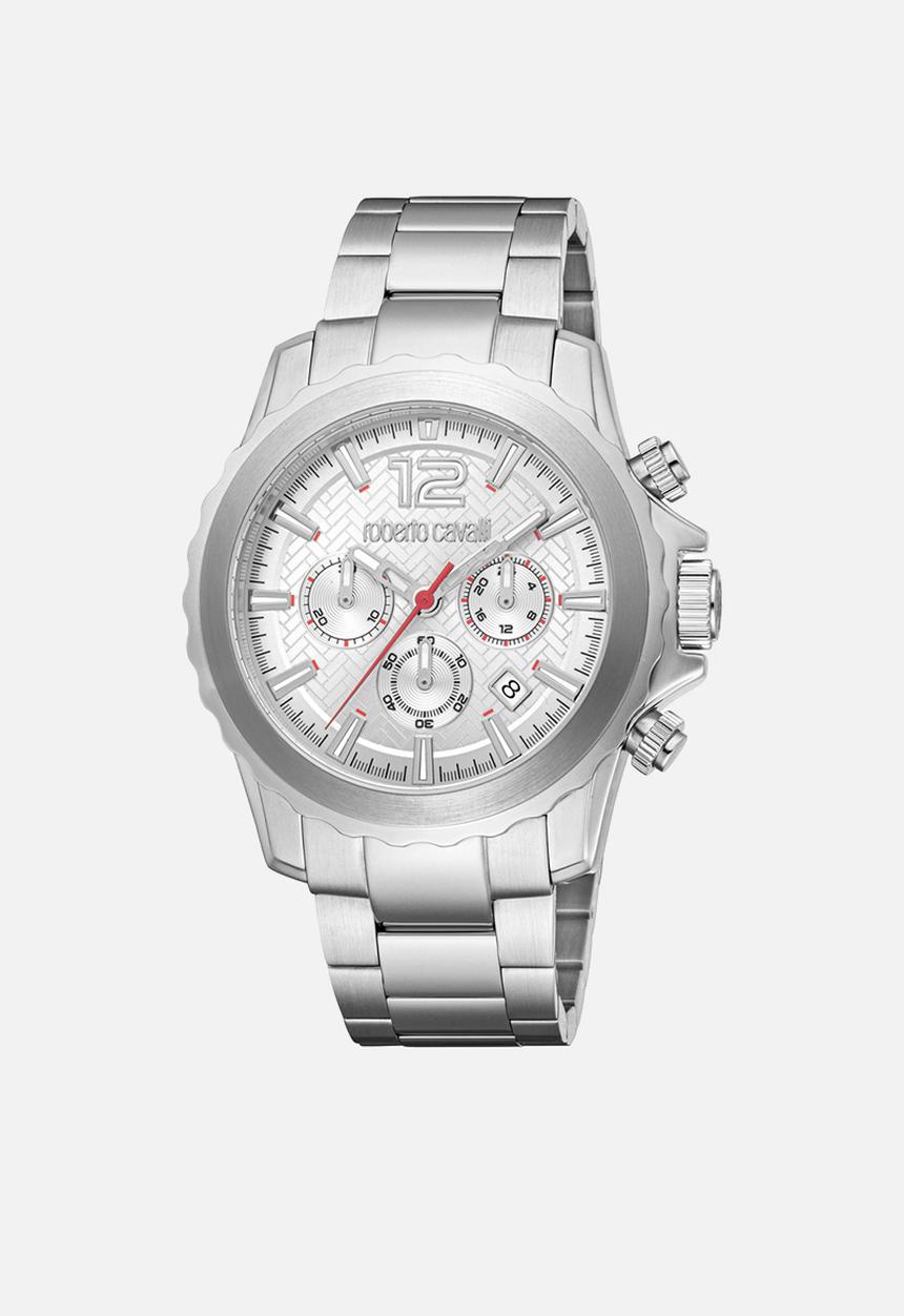 Roberto Cavalli - Roberto Cavalli RC5G130M0055 Chronograph 44mm Watch - Silver