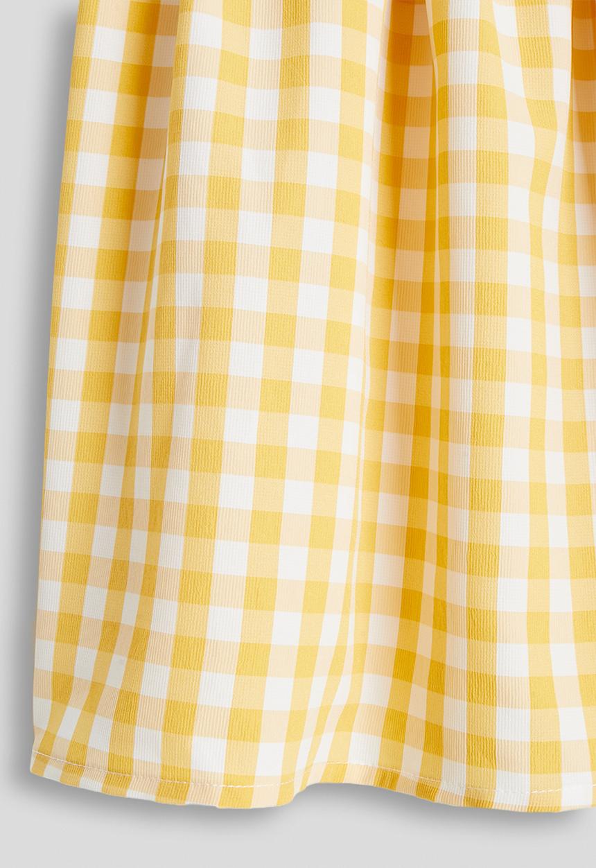 Pop Candy - Bow detail skater dress - yellow gingham