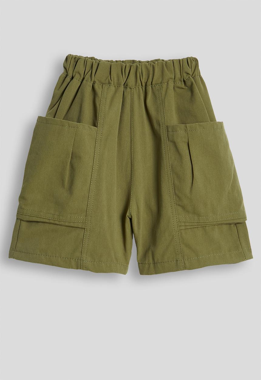 Pop Candy - Big pocket shorts - army green