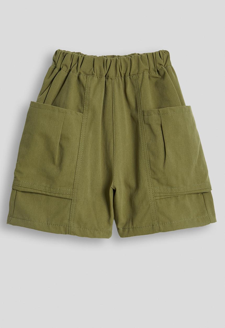 Pop Candy - Big pocket shorts - army green