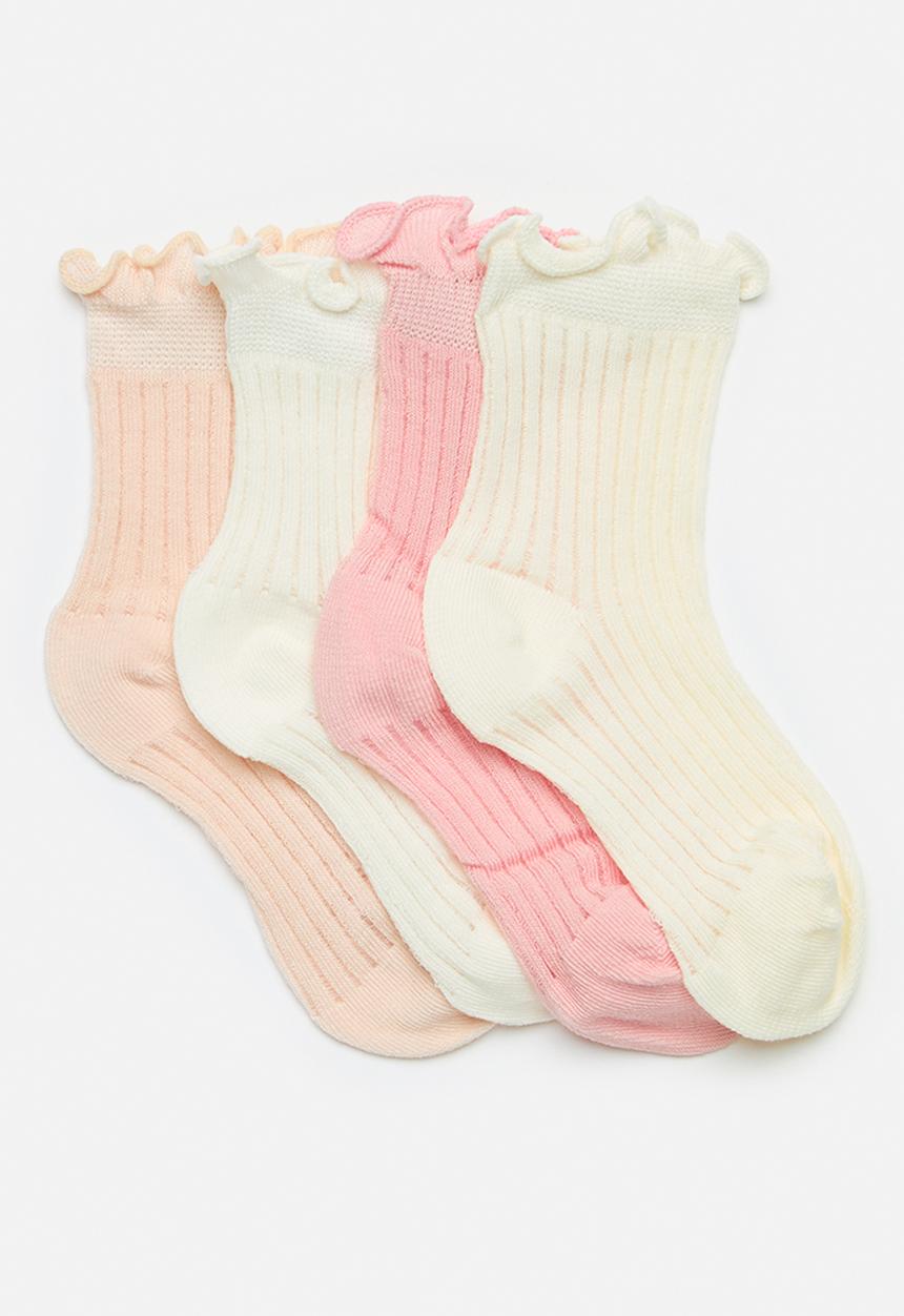 Pop Candy - 4 Pack ribbed crew socks - multi