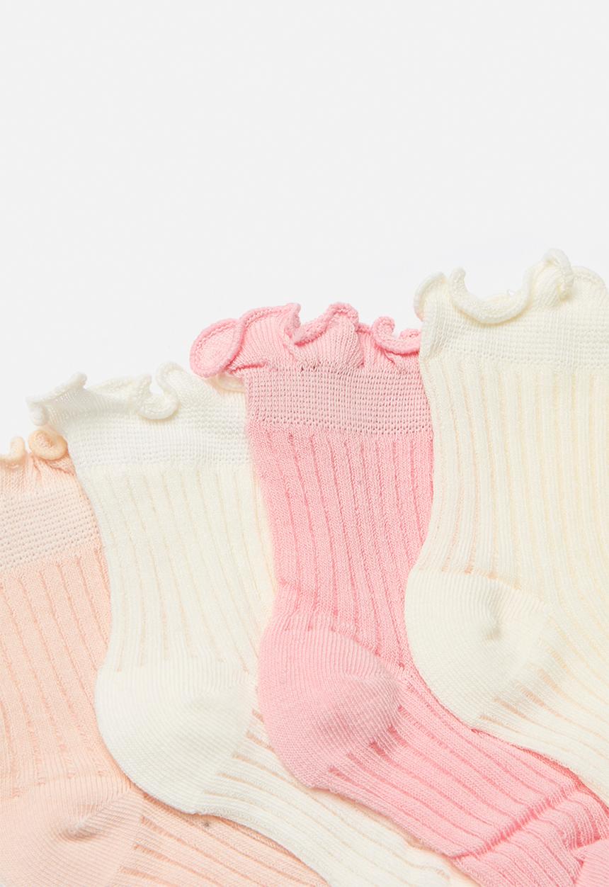 Pop Candy - 4 Pack ribbed crew socks - multi