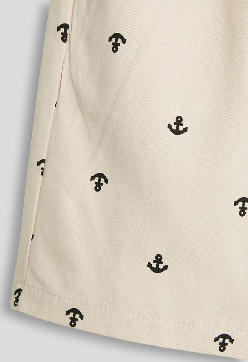 Pop Candy - Anchor aop shorts - khaki