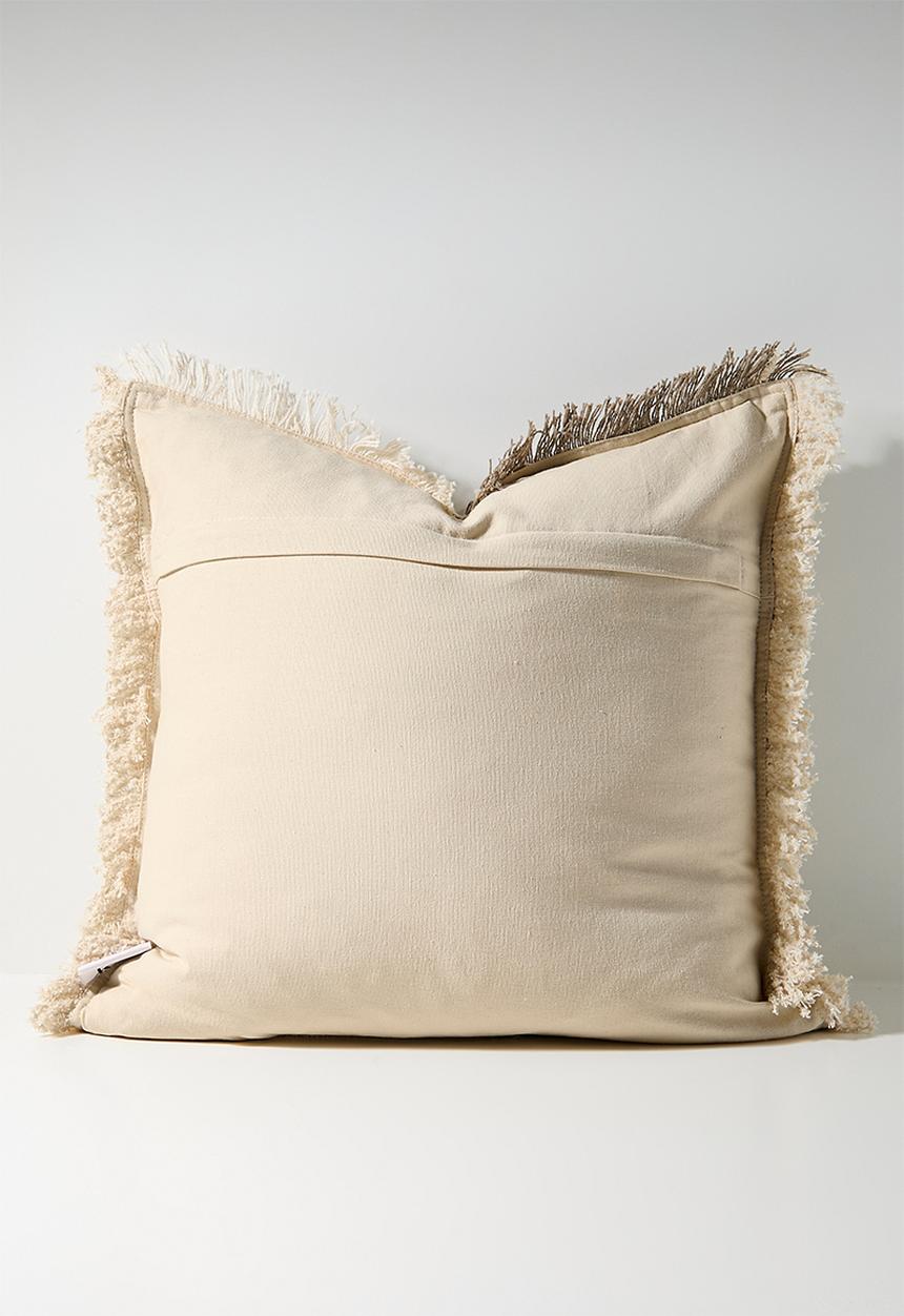 Sixth Floor - Woven Tufted Cushion Cover - Natural & Mocca