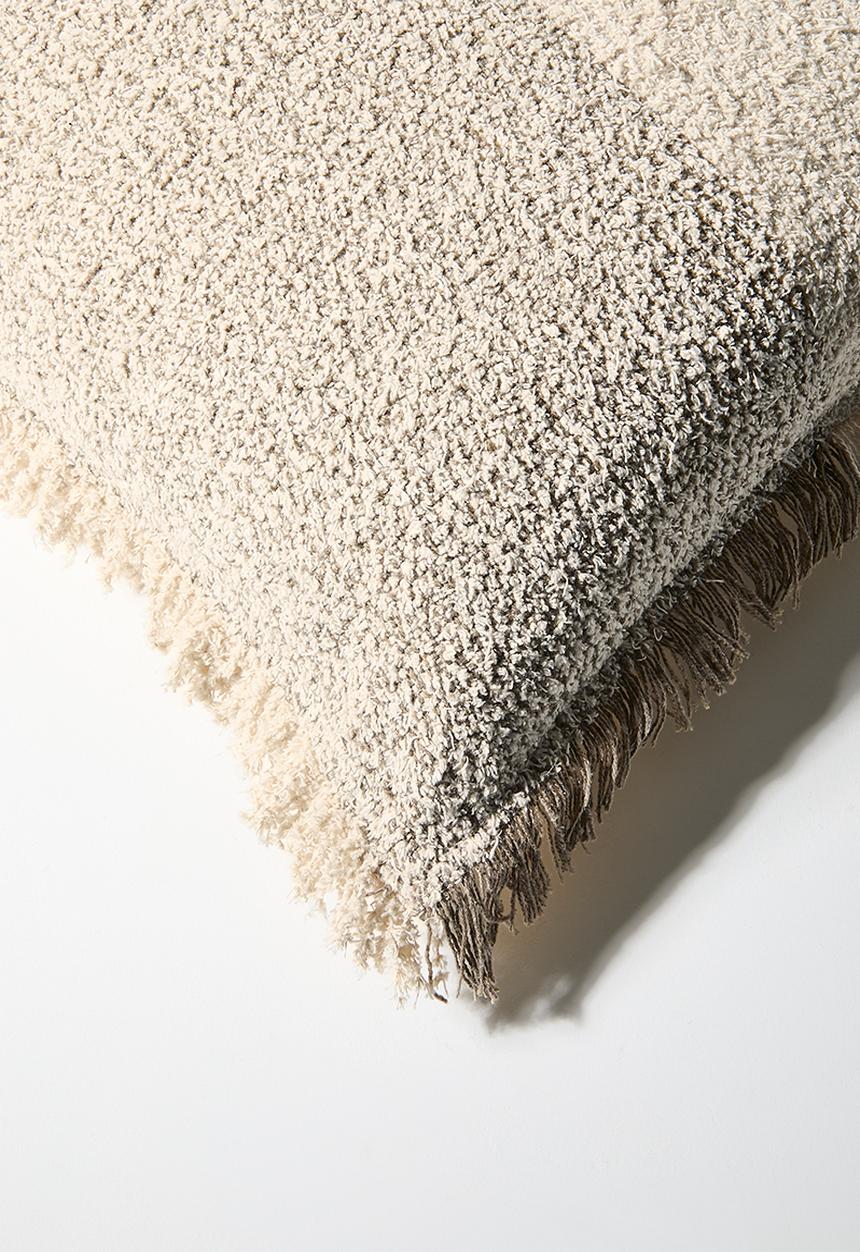 Sixth Floor - Woven Tufted Cushion Cover - Natural & Mocca
