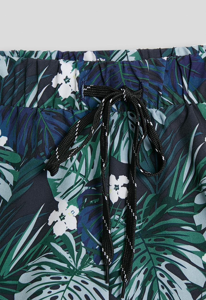 Pop Candy - 2-in-1 board shorts - navy/palm leaf aop
