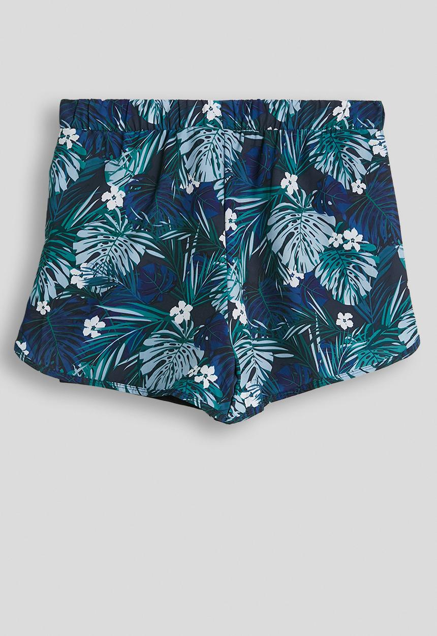 Pop Candy - 2-in-1 board shorts - navy/palm leaf aop