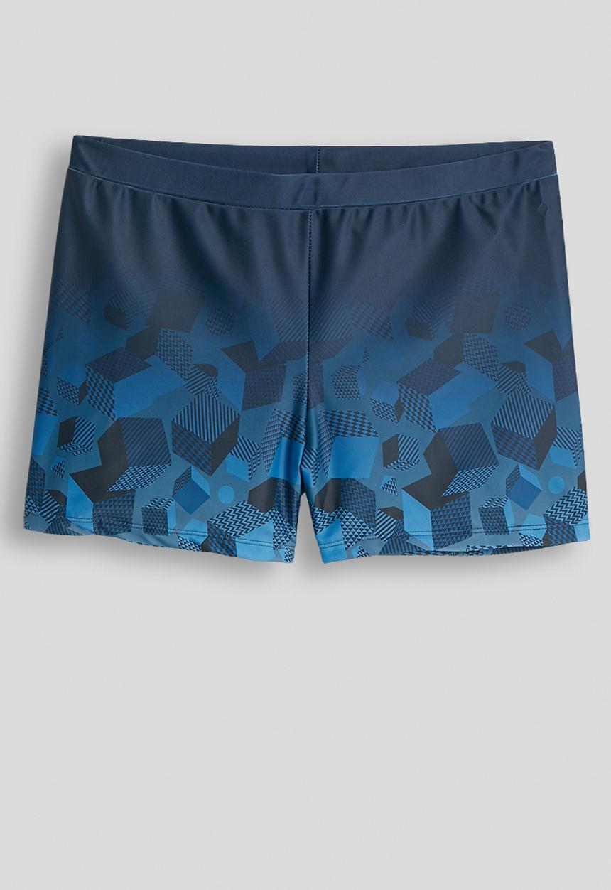 Pop Candy - Cube printed swim shorts - blue gradient