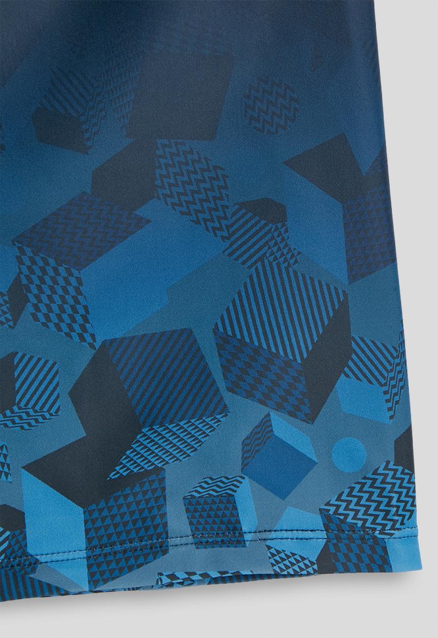 Pop Candy - Cube printed swim shorts - blue gradient